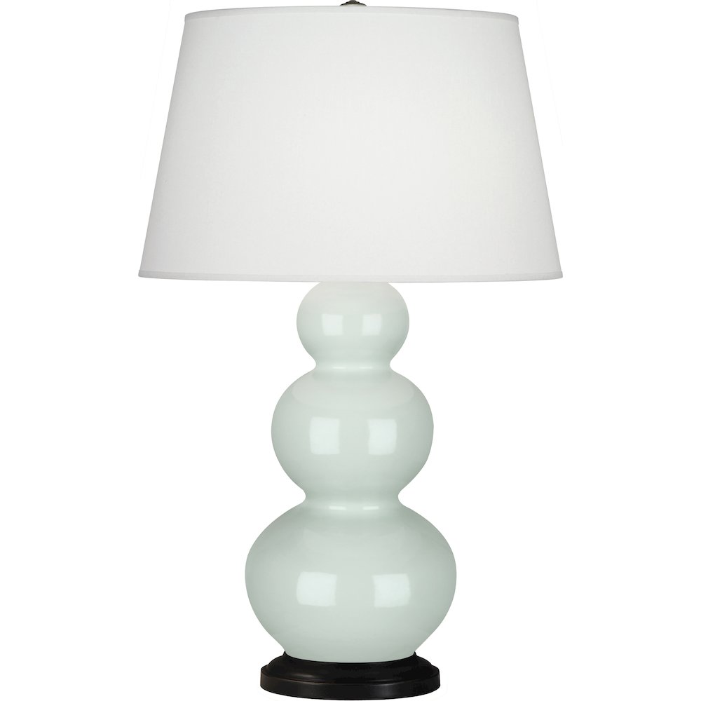 Celadon Triple Gourd Table Lamp in Celadon Glazed Ceramic Color. Picture 1