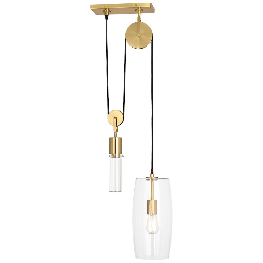 Gravity Pendant in Modern Brass Color. Picture 1