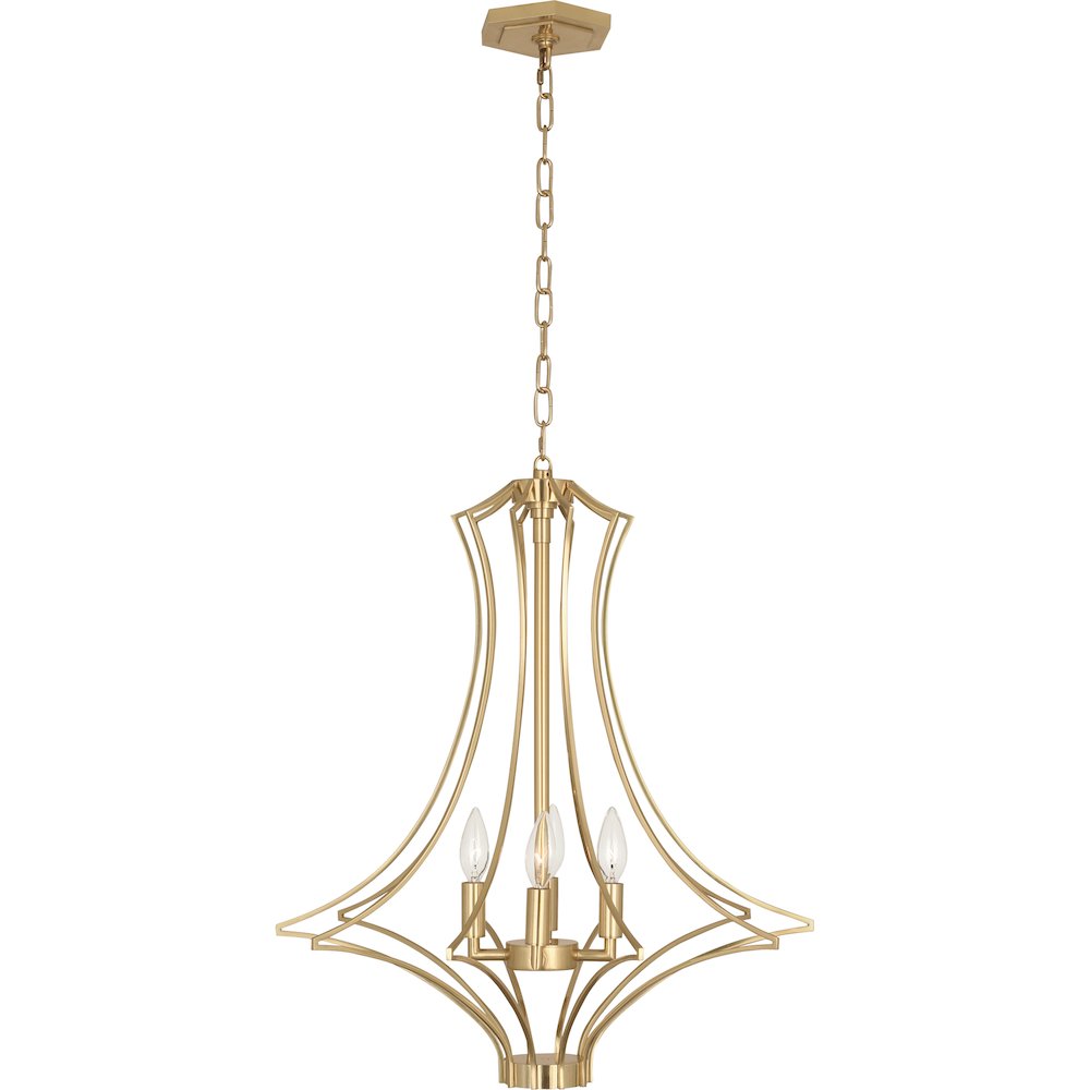 Grace Chandelier in Modern Brass Color. Picture 1