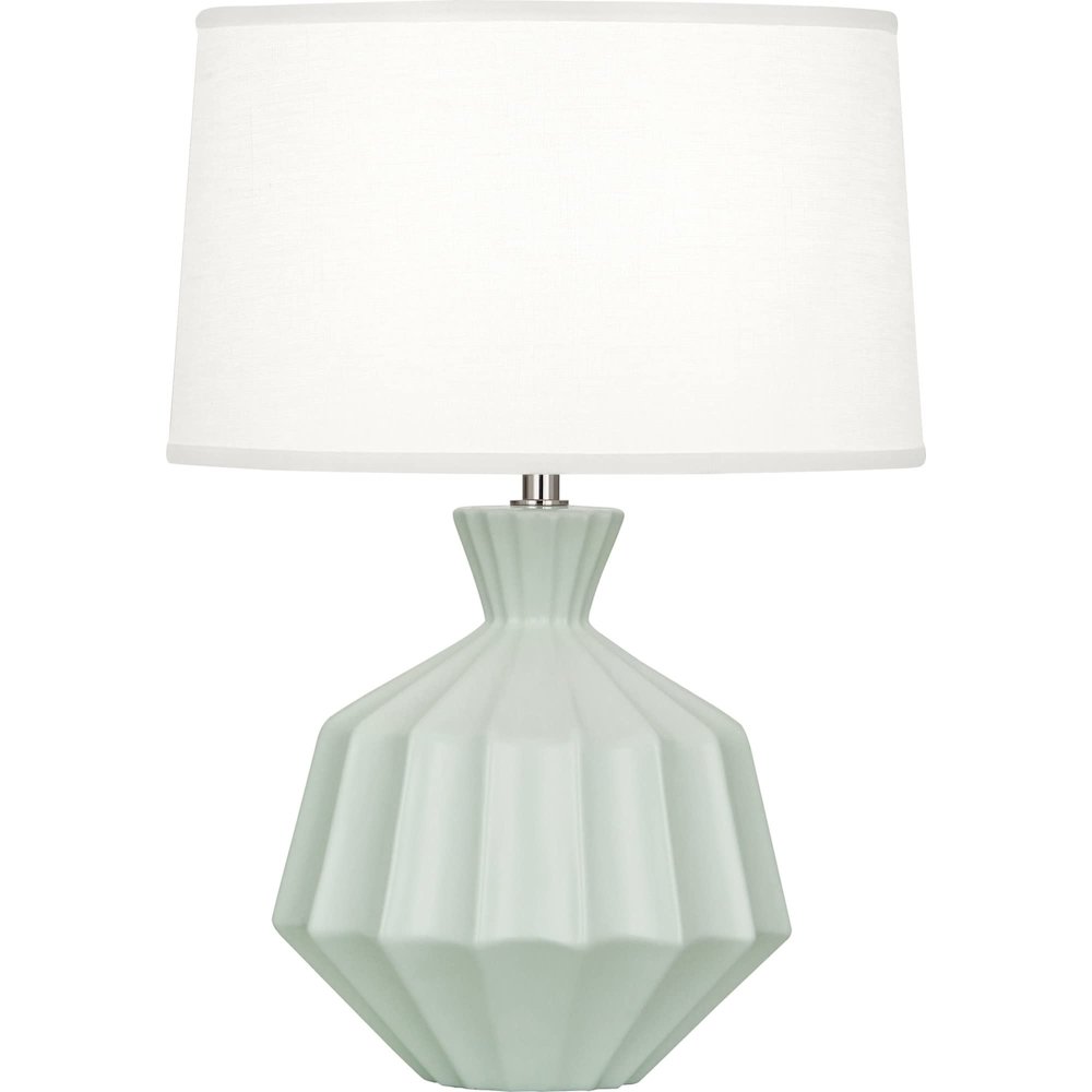Matte Celadon Orion Accent Lamp in Matte Celadon Glazed Ceramic Color. Picture 1