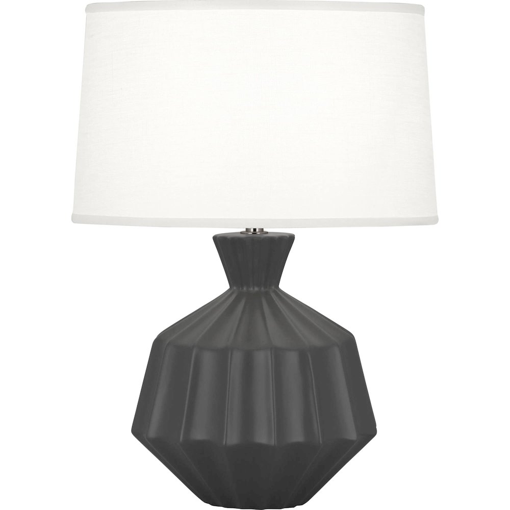 Matte Ash Orion Accent Lamp in Matte Ash Glazed Ceramic Color. Picture 1