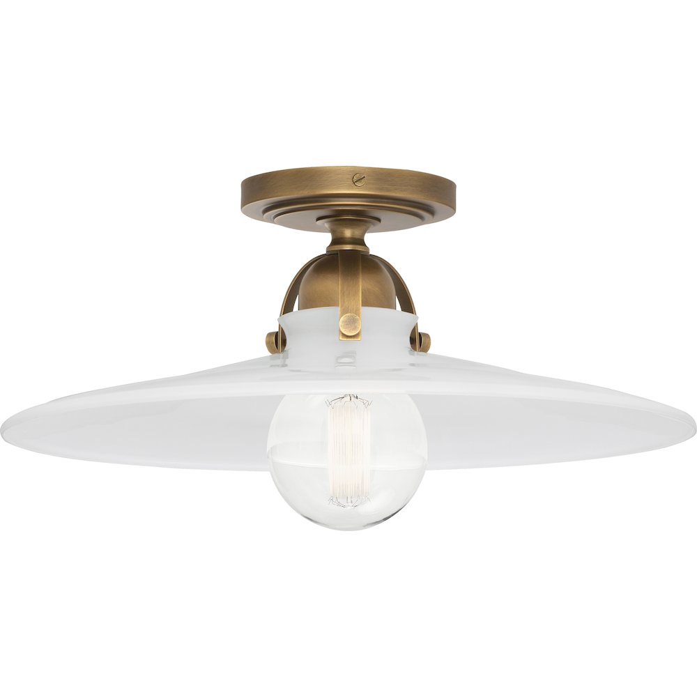Rico Espinet Arial Flushmount in Warm Brass Color. Picture 1