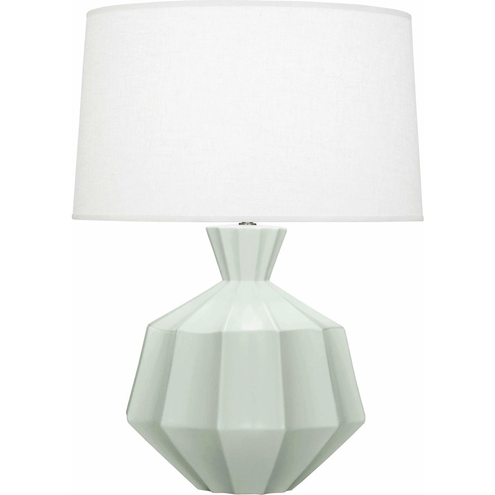 Matte Celadon Orion Table Lamp in Matte Celadon Glazed Ceramic Color. Picture 1