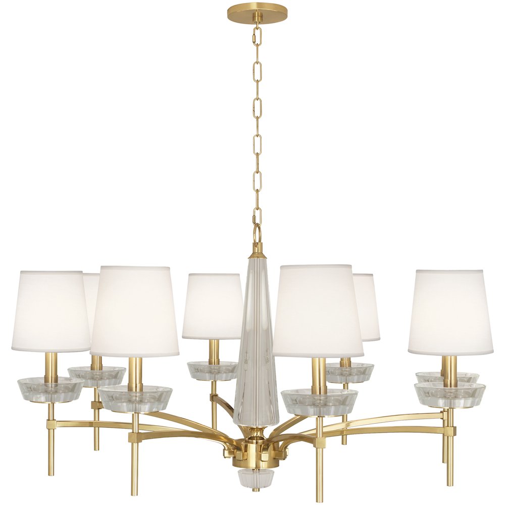 Cristallo Chandelier in Modern Brass Color. Picture 1