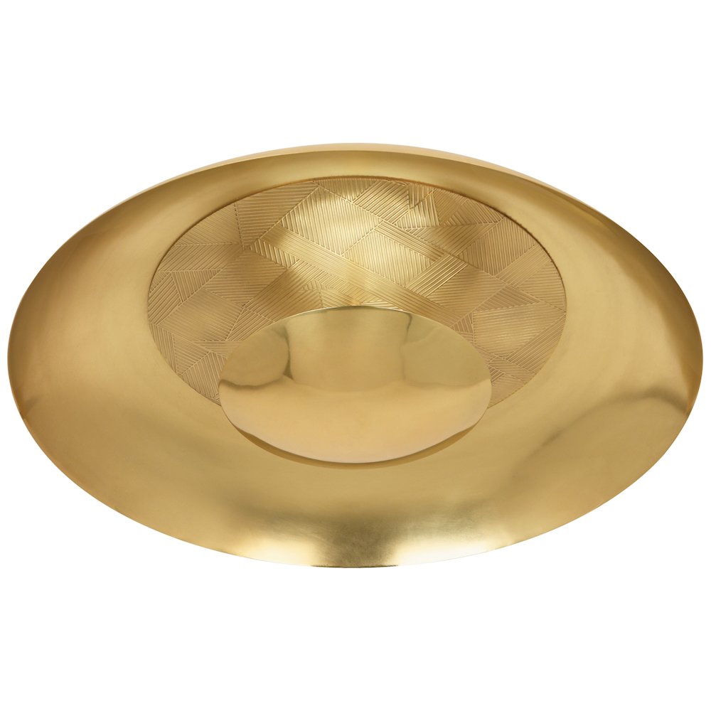 Michael Berman Brut Flushmount in Modern Brass Color. Picture 1