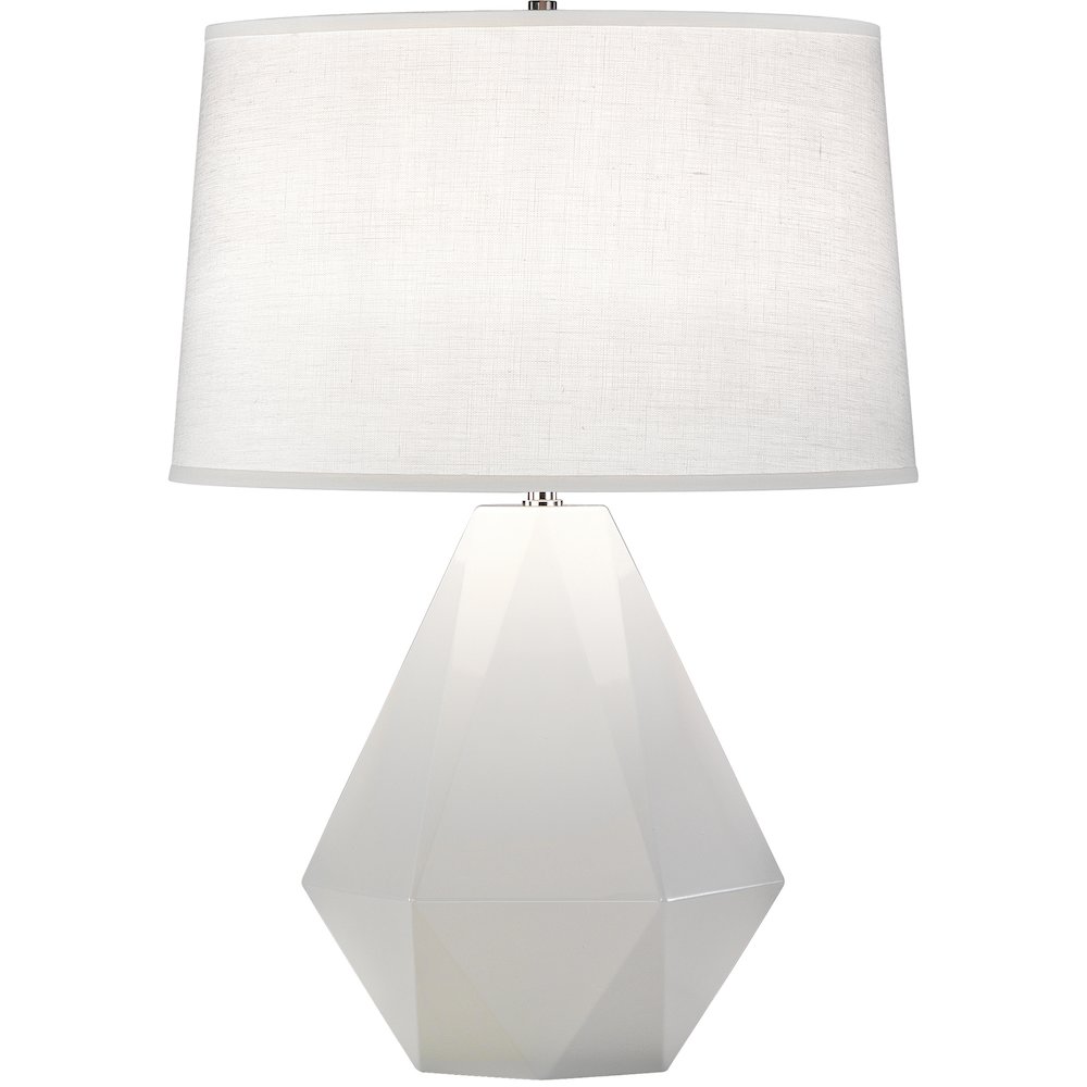Lily Delta Table Lamp in Lily Glazed Ceramic Color. Picture 1