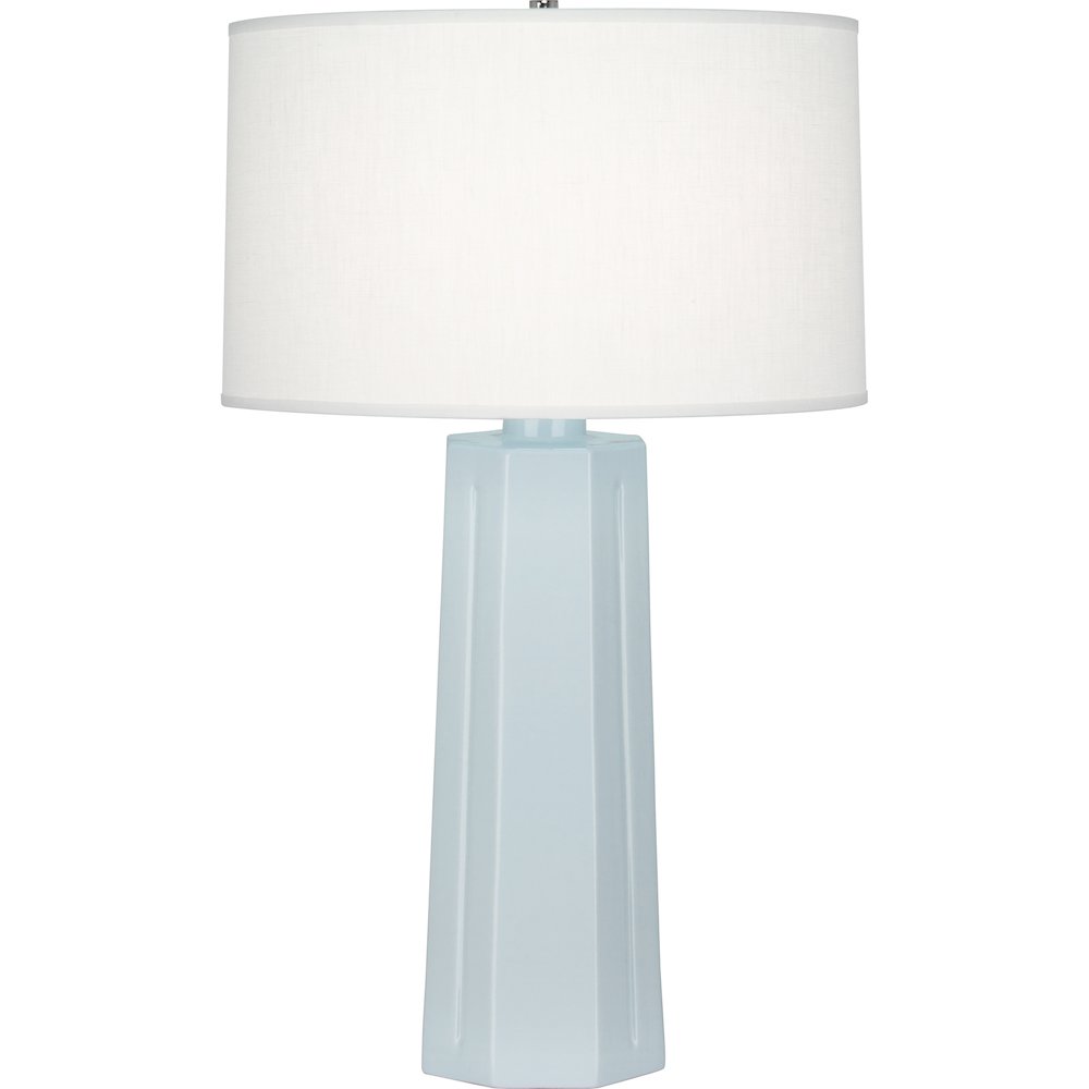 Baby Blue Mason Table Lamp in Baby Blue Glazed Ceramic Color. Picture 1