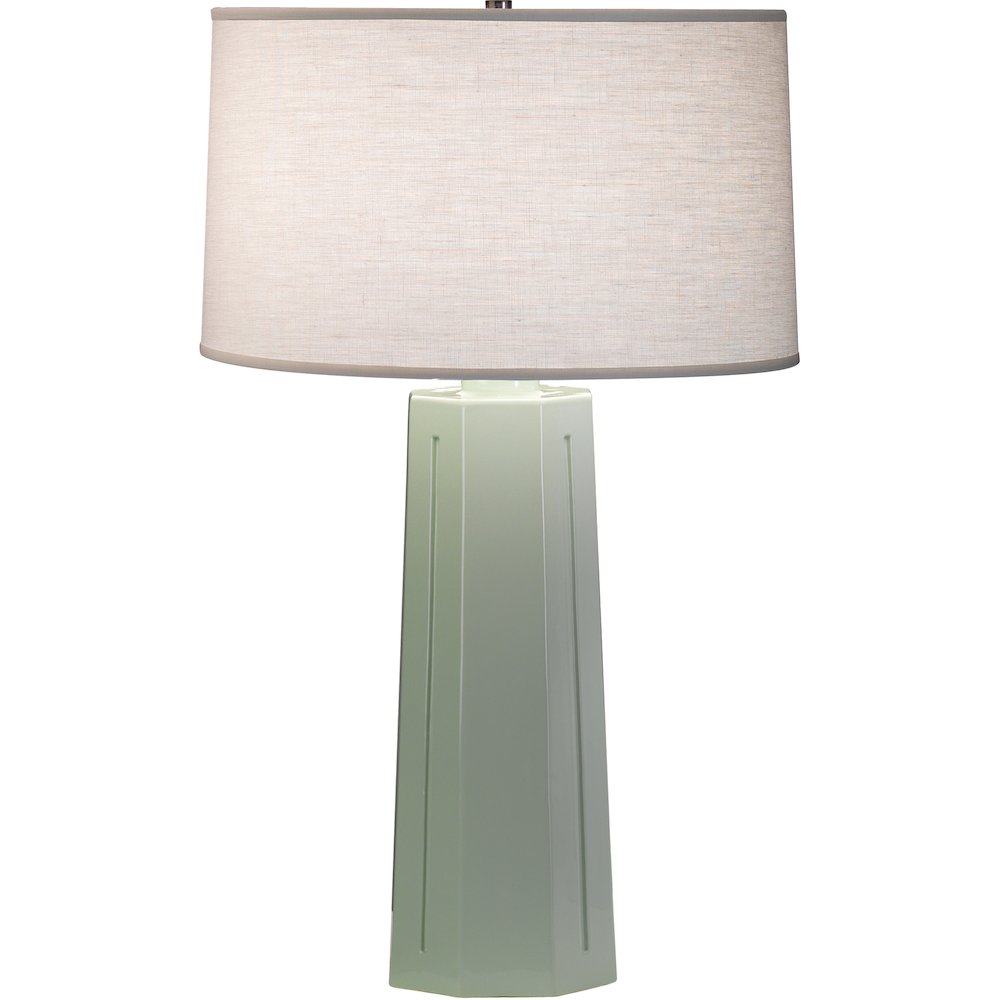 Celadon Mason Table Lamp in Celadon Glazed Ceramic Color. Picture 1