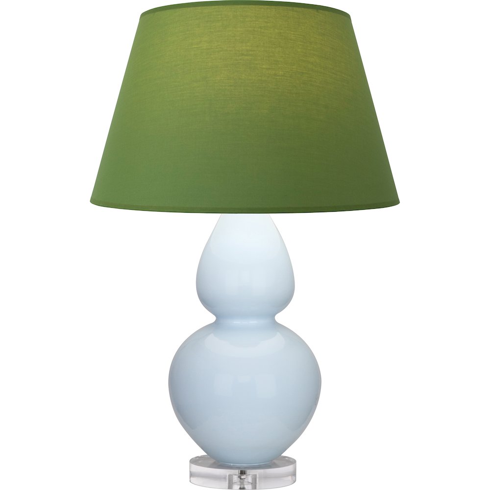 Baby Blue Double Gourd Table Lamp in Baby Blue Glazed Ceramic Color. Picture 1