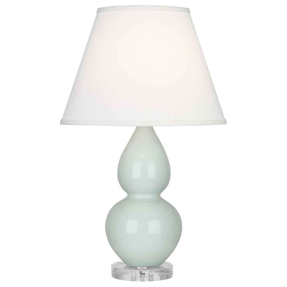 Celadon Small Double Gourd Accent Lamp in Celadon Glazed Ceramic Color. Picture 1