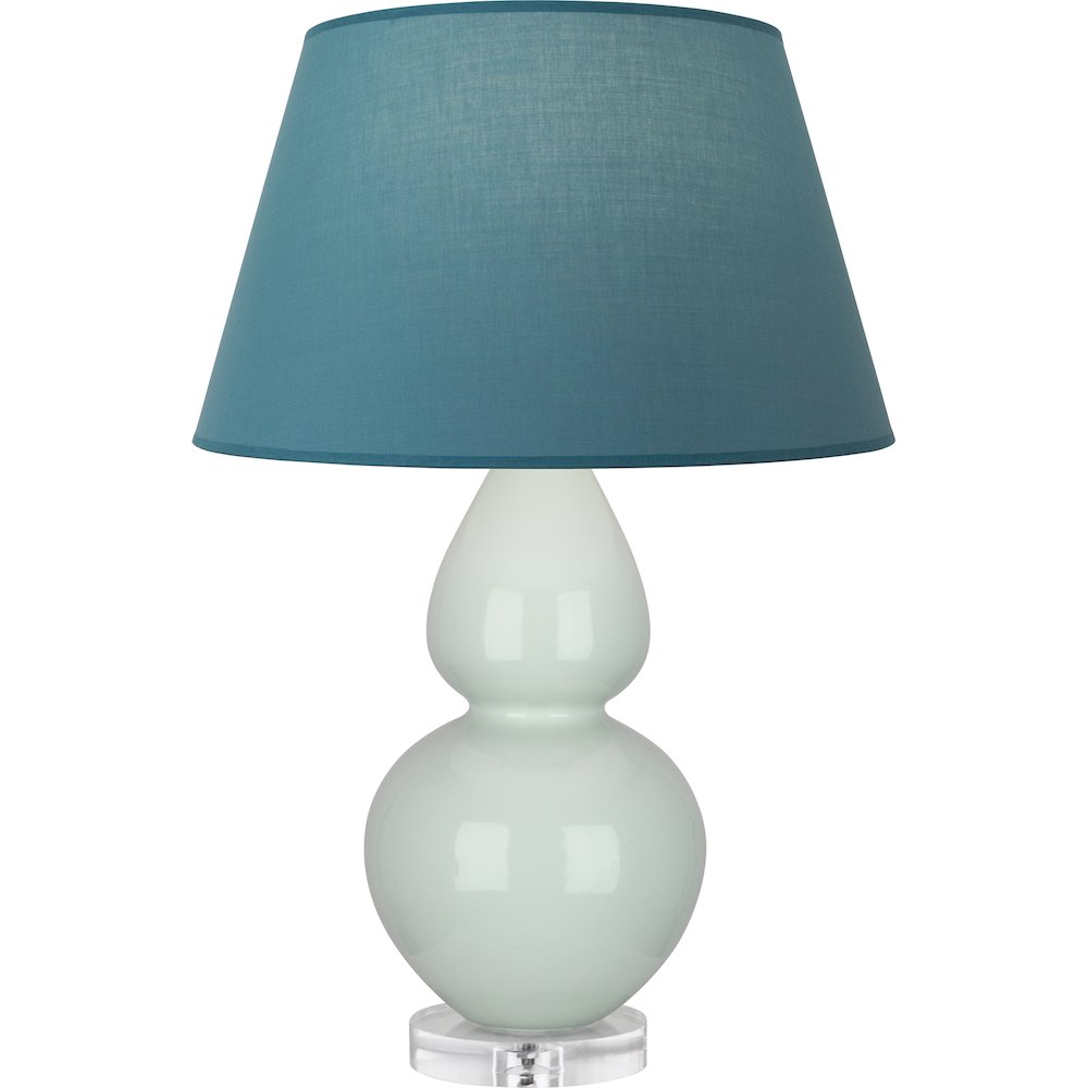 Celadon Double Gourd Table Lamp in Celadon Glazed Ceramic Color. Picture 1