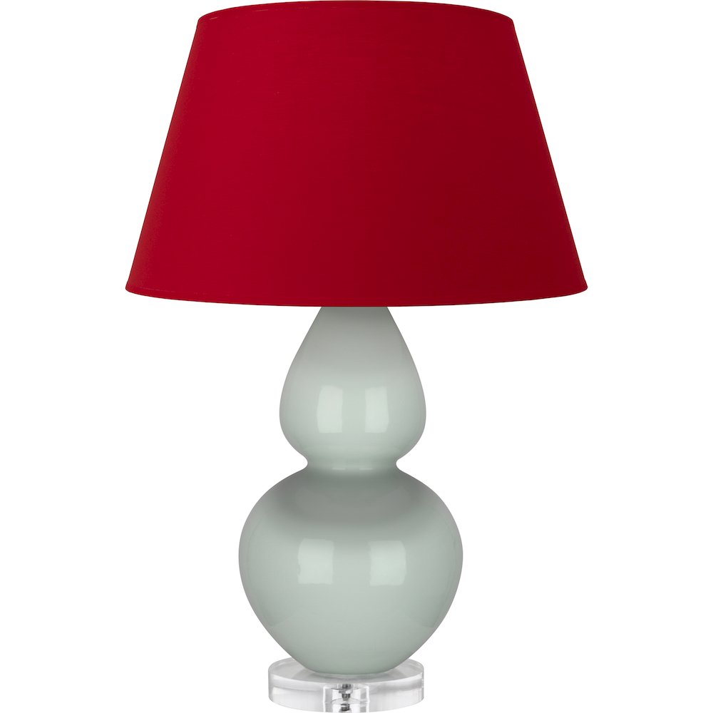 Celadon Double Gourd Table Lamp in Celadon Glazed Ceramic Color. Picture 1