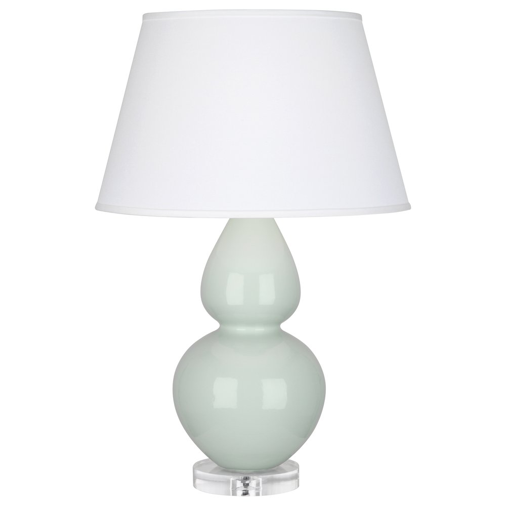 Celadon Double Gourd Table Lamp in Celadon Glazed Ceramic Color. Picture 1
