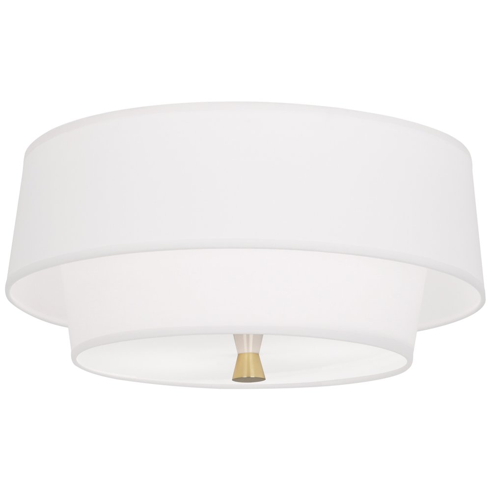 Decker Flushmount in Modern Brass Color. Picture 1