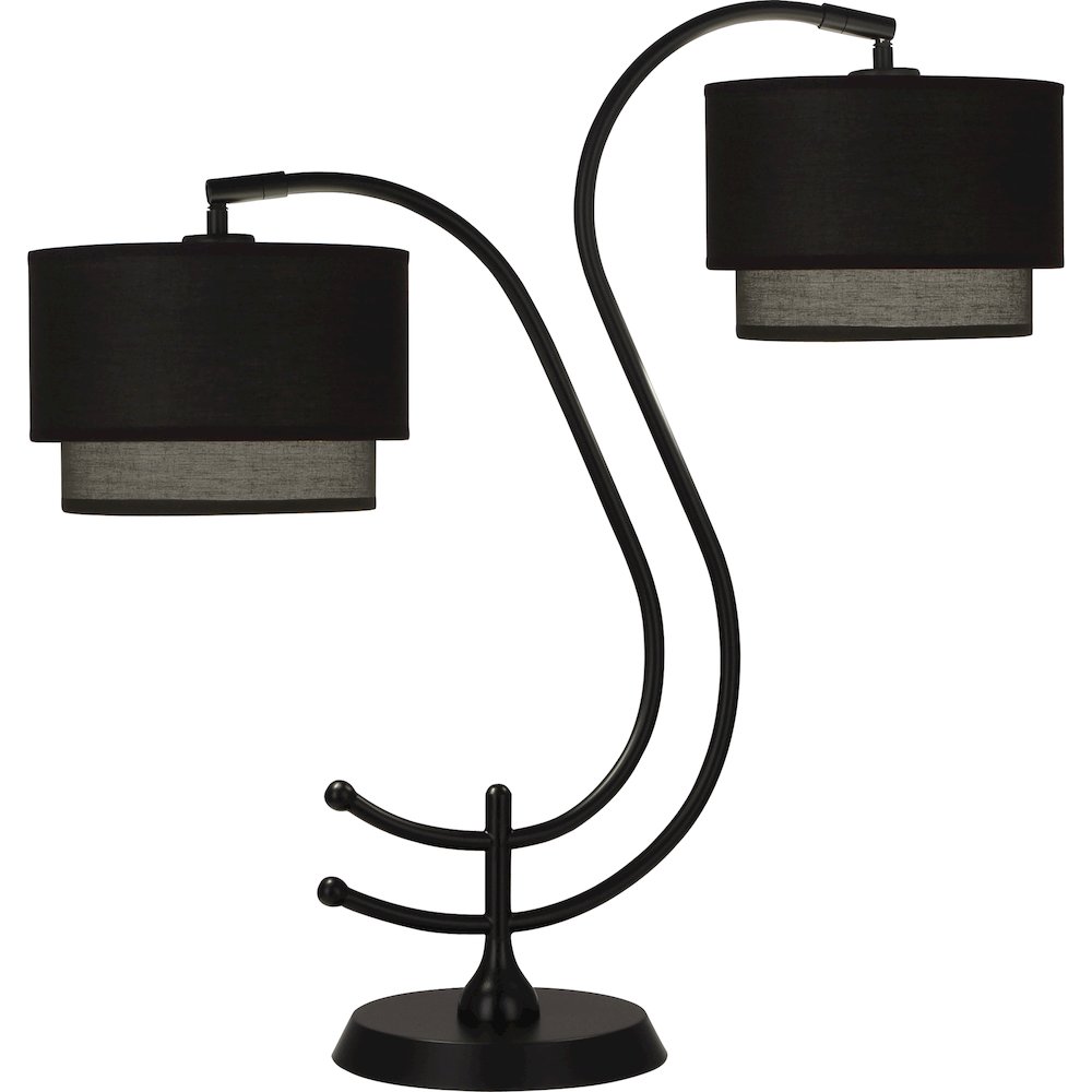 Charlee Table Lamp in Matte Black Powder Coat Color. Picture 1