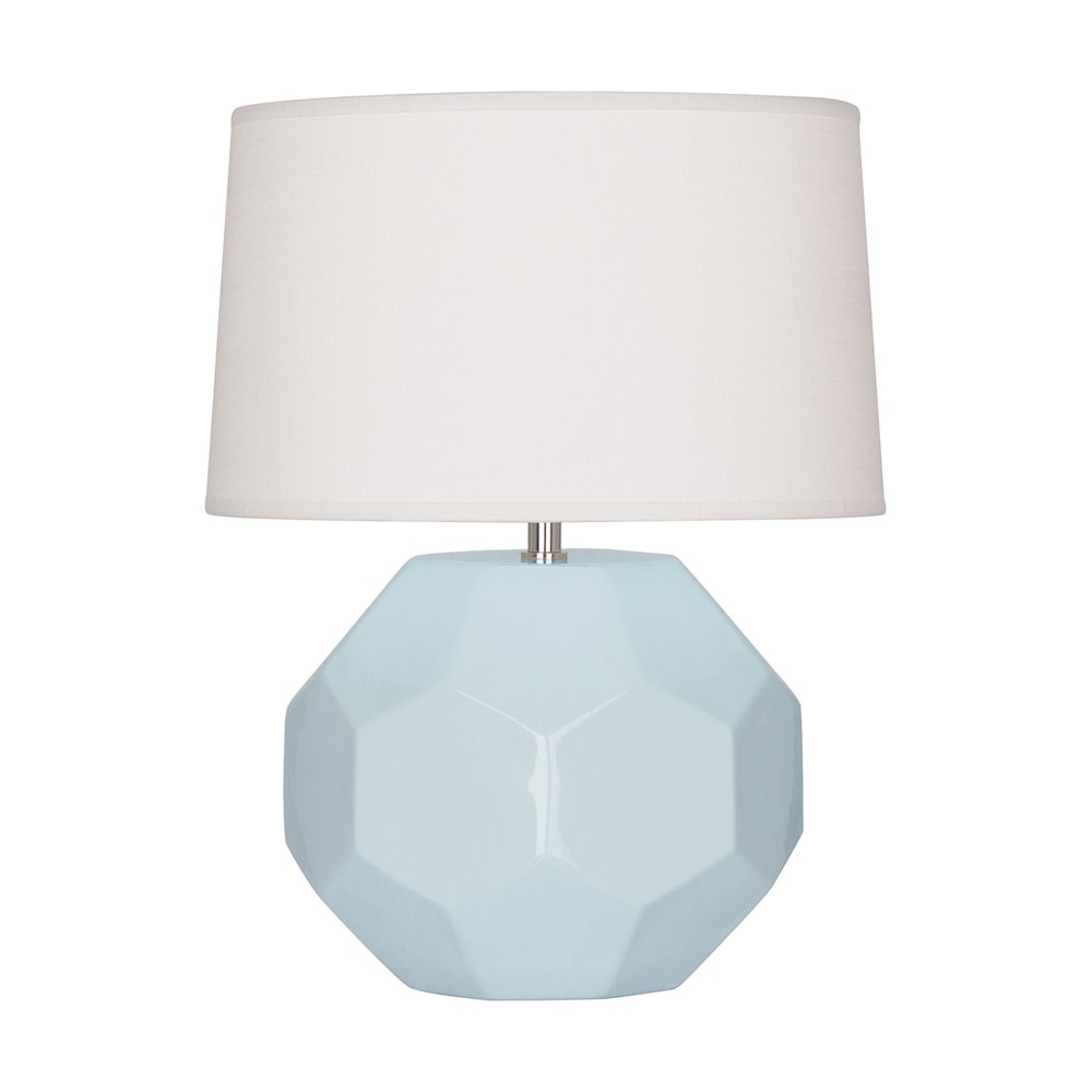 Baby Blue Franklin Accent Lamp in Baby Blue Glazed Ceramic Color. Picture 1