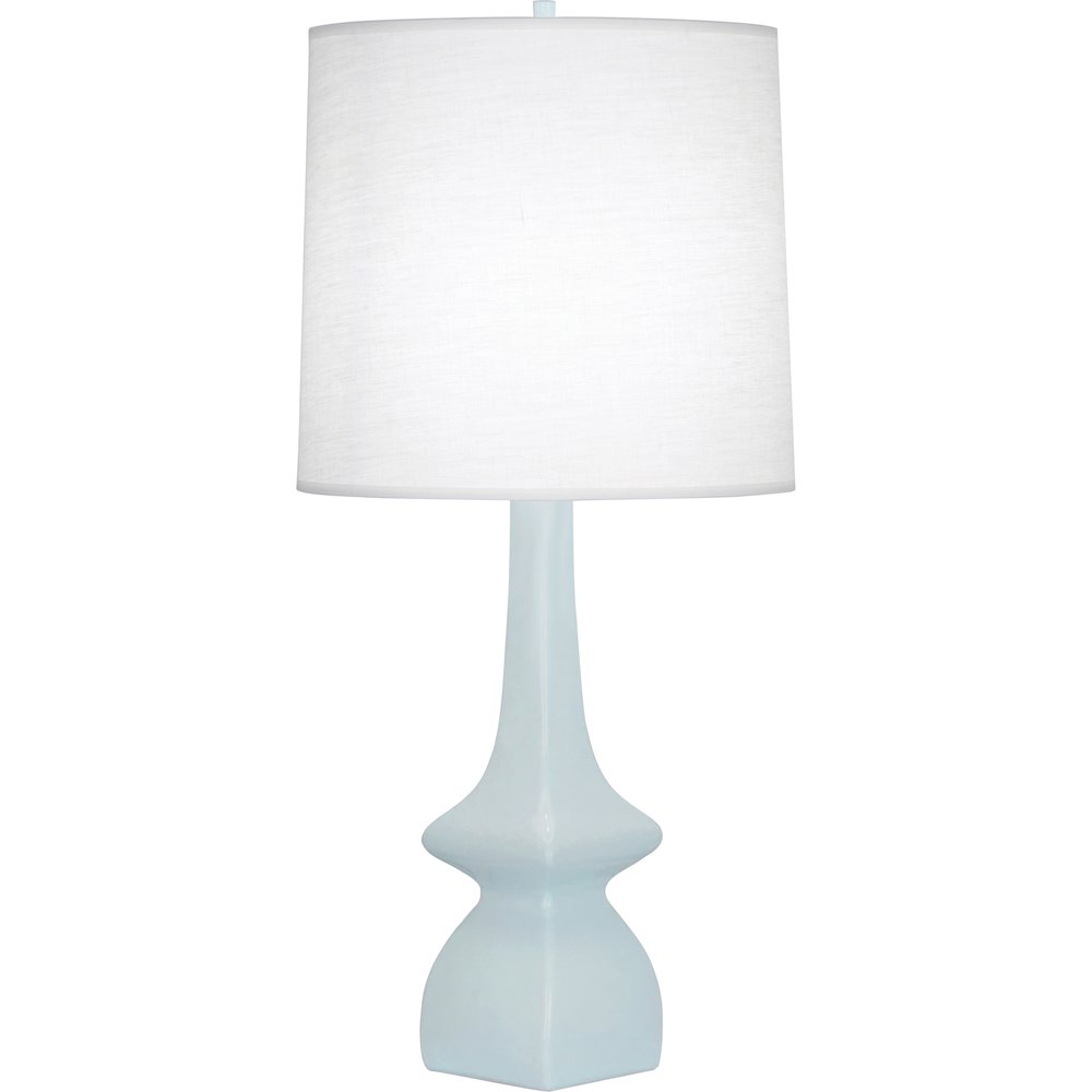 Baby Blue Jasmine Table Lamp in Baby Blue Glazed Ceramic Color. Picture 1