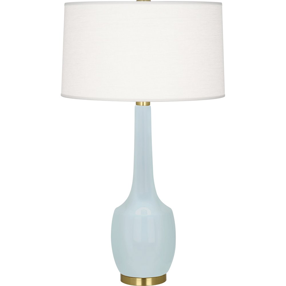 Baby Blue Delilah Table Lamp in Baby Blue Glazed Ceramic Color. Picture 1