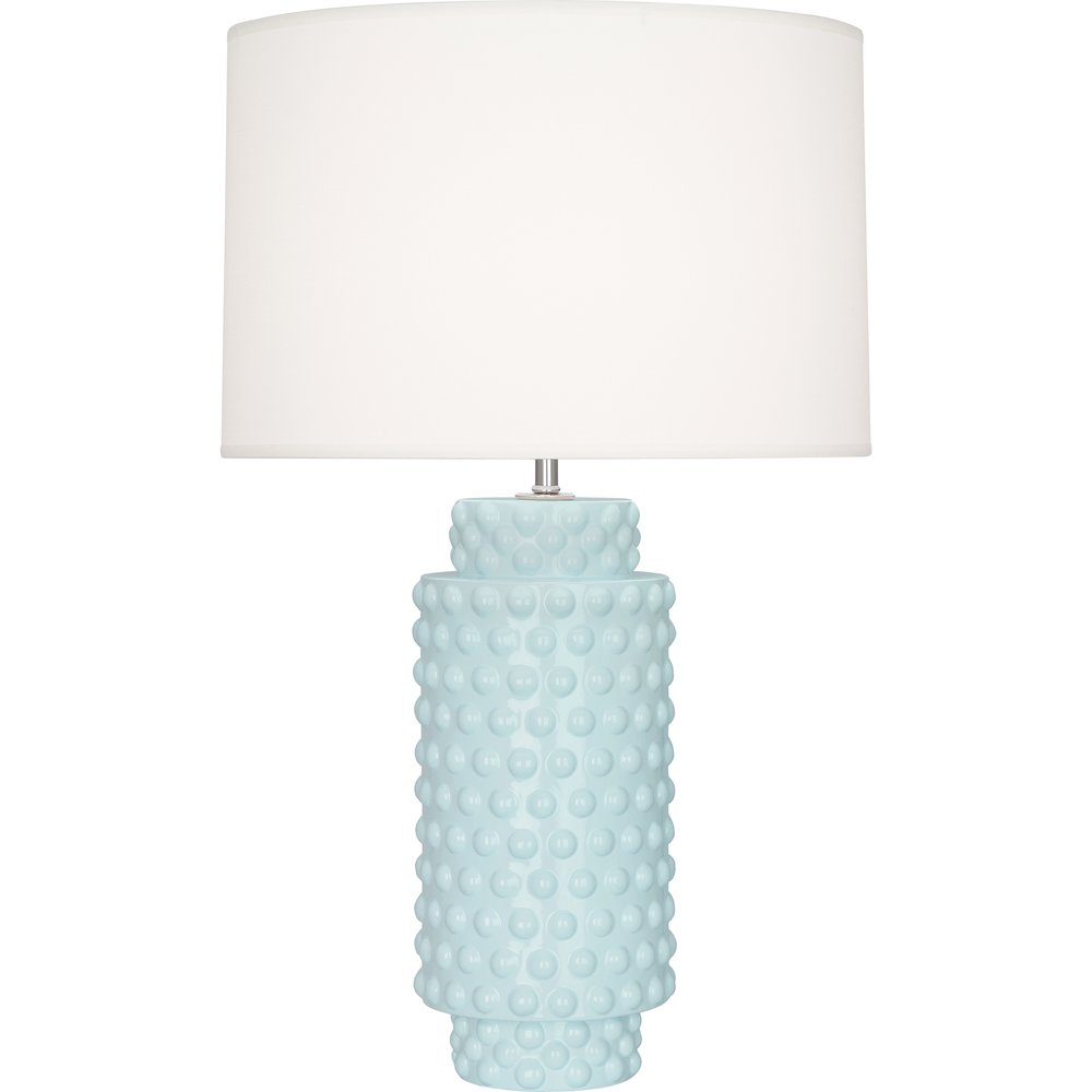 Baby Blue Dolly Table Lamp in Baby Blue Glazed Textured Ceramic Color. Picture 1