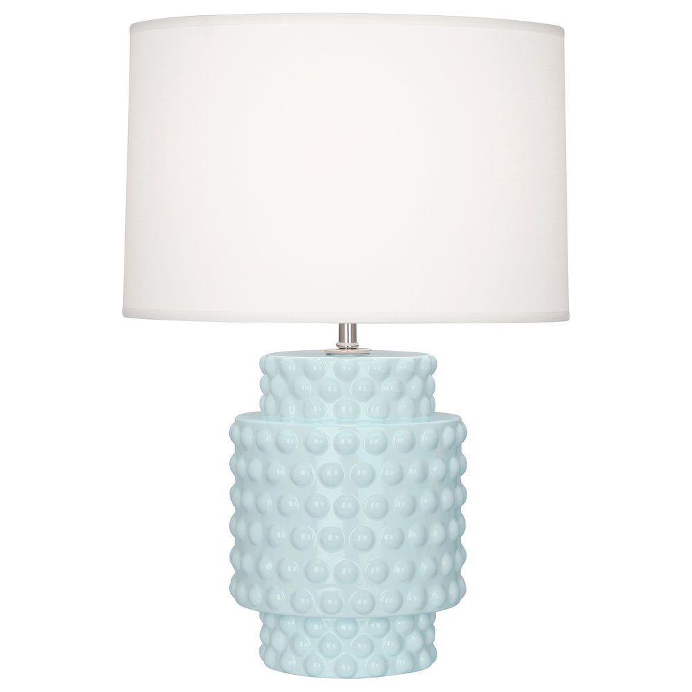 Baby Blue Dolly Accent Lamp in Baby Blue Glazed Textured Ceramic Color. Picture 1