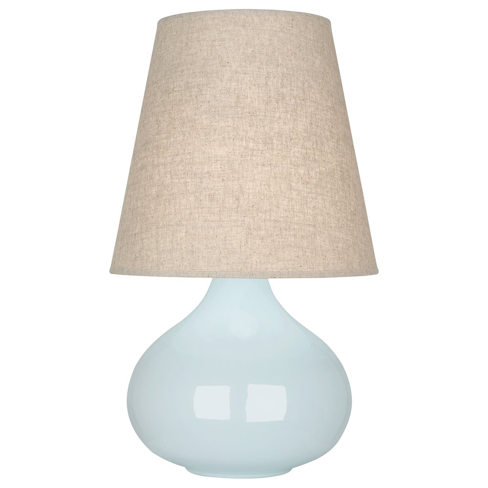 Baby Blue June Accent Lamp in Baby Blue Glazed Ceramic Color. Picture 1