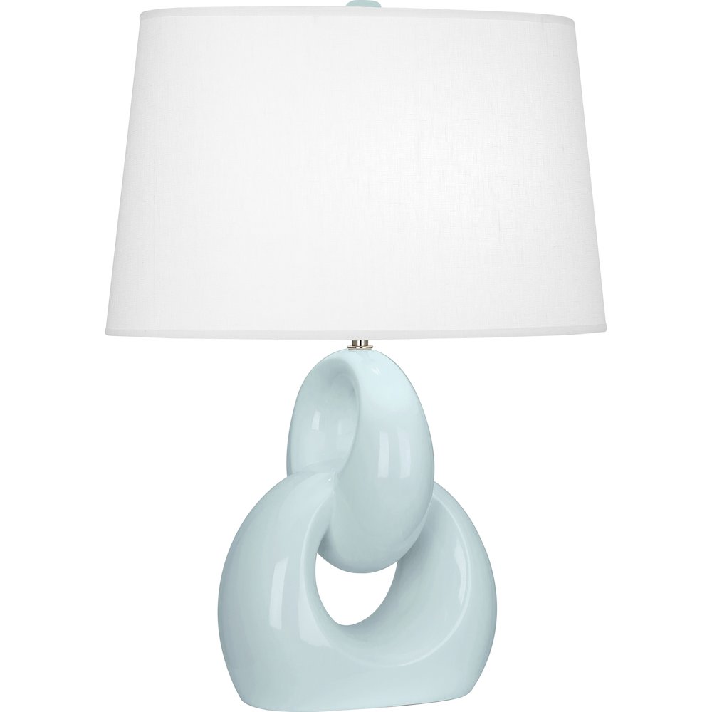 Baby Blue Fusion Table Lamp in Baby Blue Glazed Ceramic Color. Picture 1