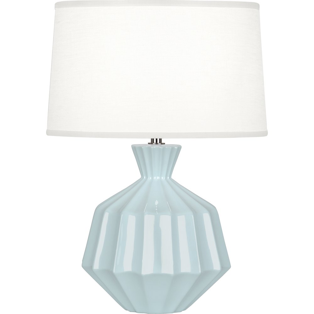 Baby Blue Orion Accent Lamp in Baby Blue Glazed Ceramic Color. Picture 1