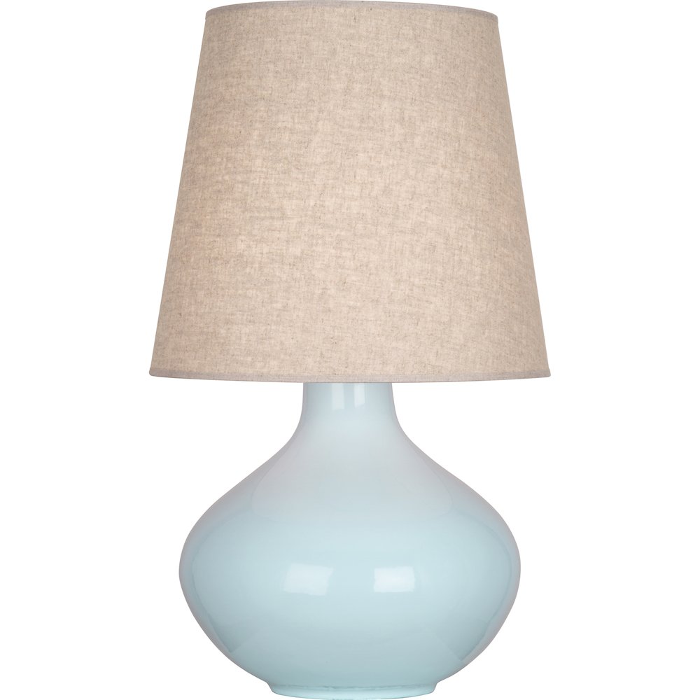Baby Blue June Table Lamp in Babay Blue Glazed Ceramic Color. Picture 1