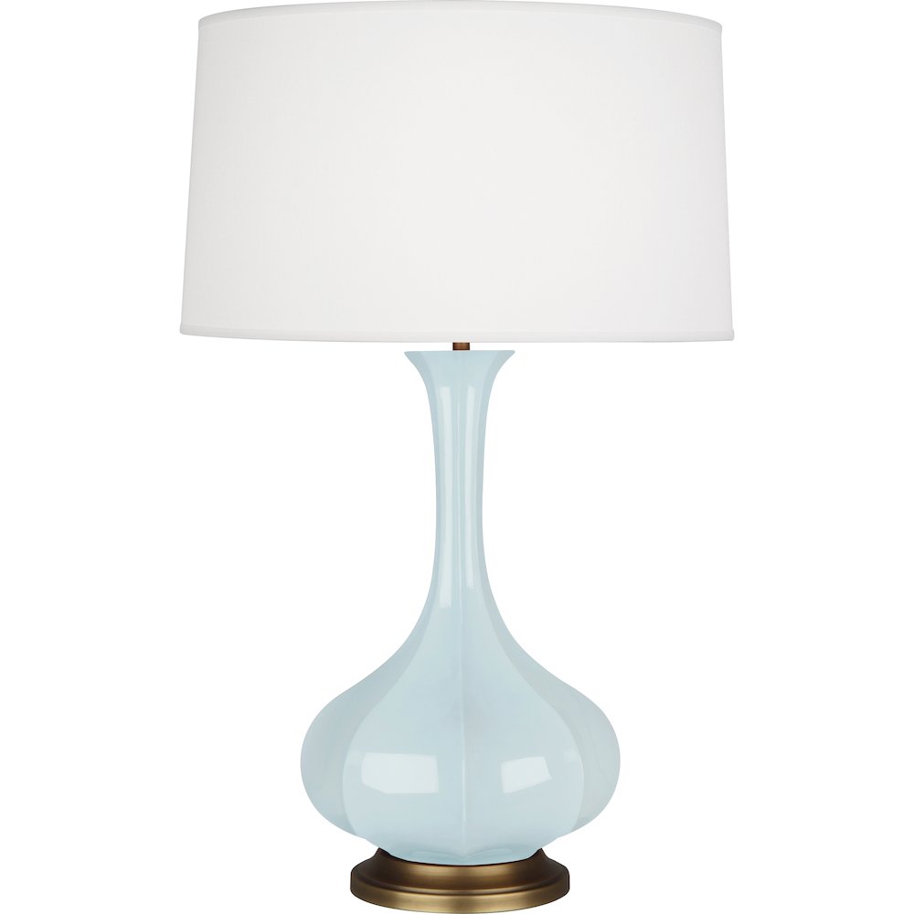 Baby Blue Pike Table Lamp in Baby Blue Glazed Ceramic Color. Picture 1