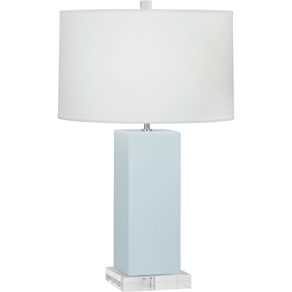 Baby Blue Harvey Table Lamp in Baby Blue Glazed Ceramic Color. Picture 1