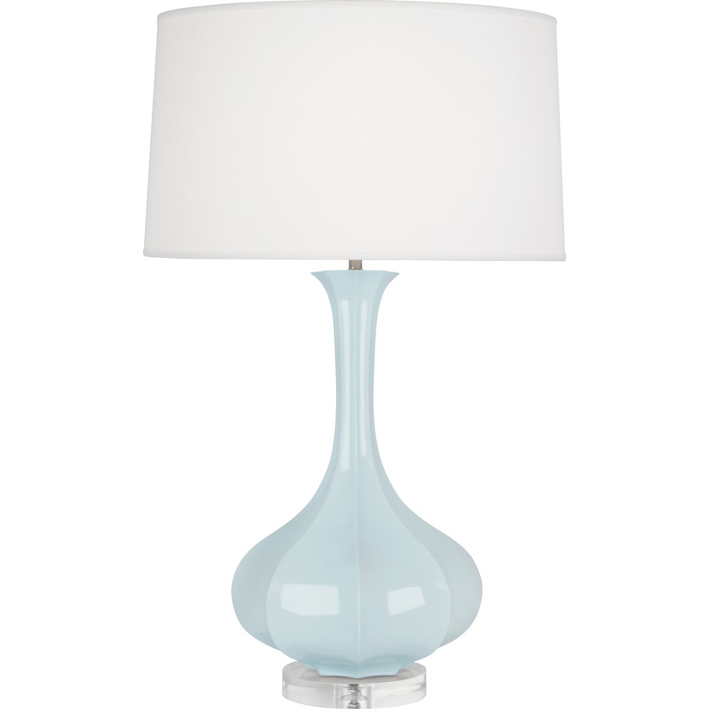 Baby Blue Pike Table Lamp in Baby Blue Glazed Ceramic Color. Picture 1