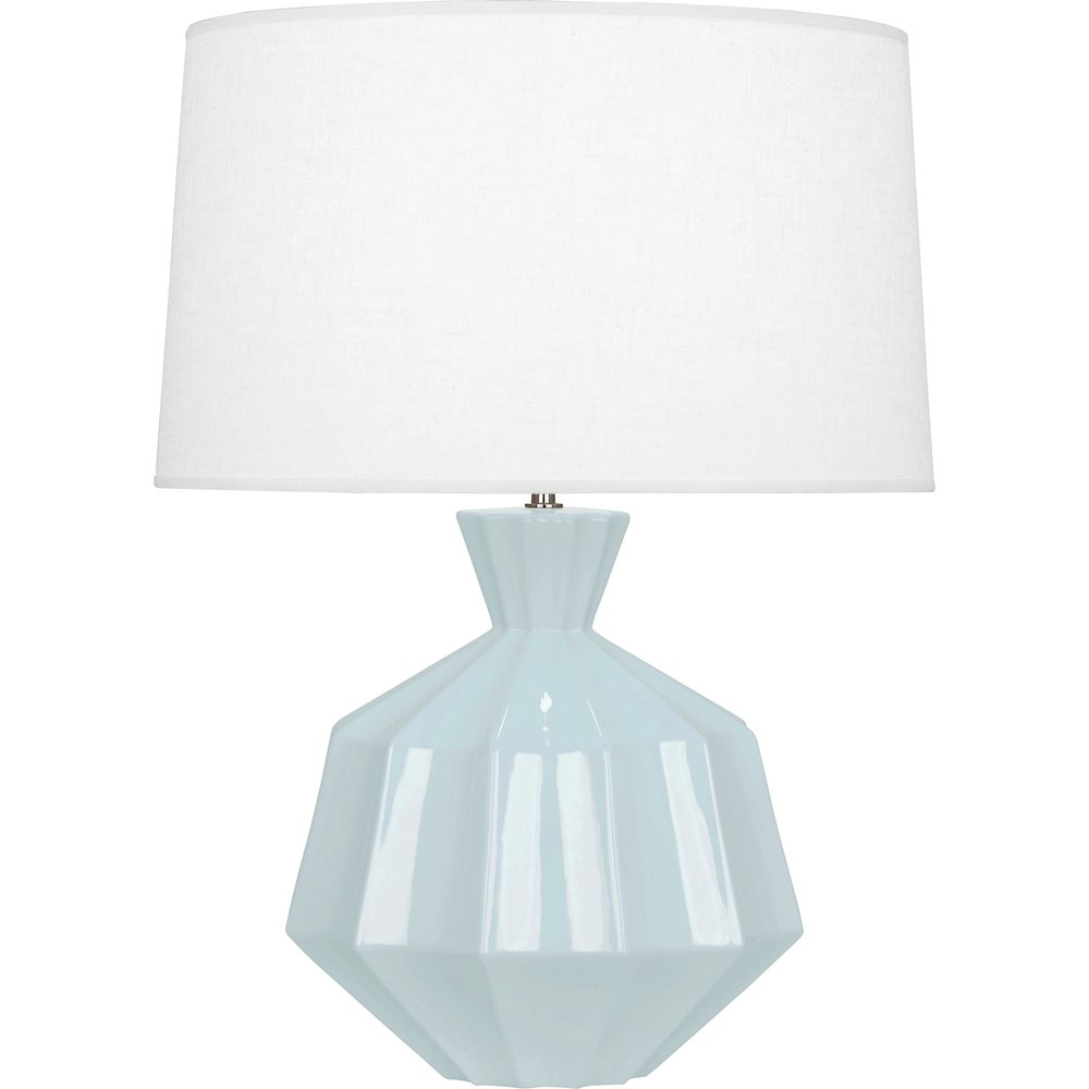Baby Blue Orion Table Lamp in Baby Blue Glazed Ceramic Color. Picture 1
