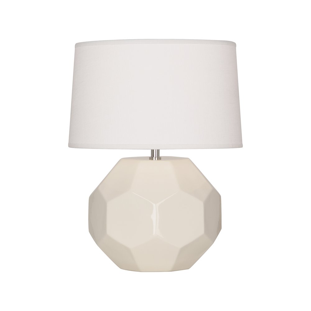 Bone Franklin Accent Lamp in Bone Glazed Ceramic Color. Picture 1