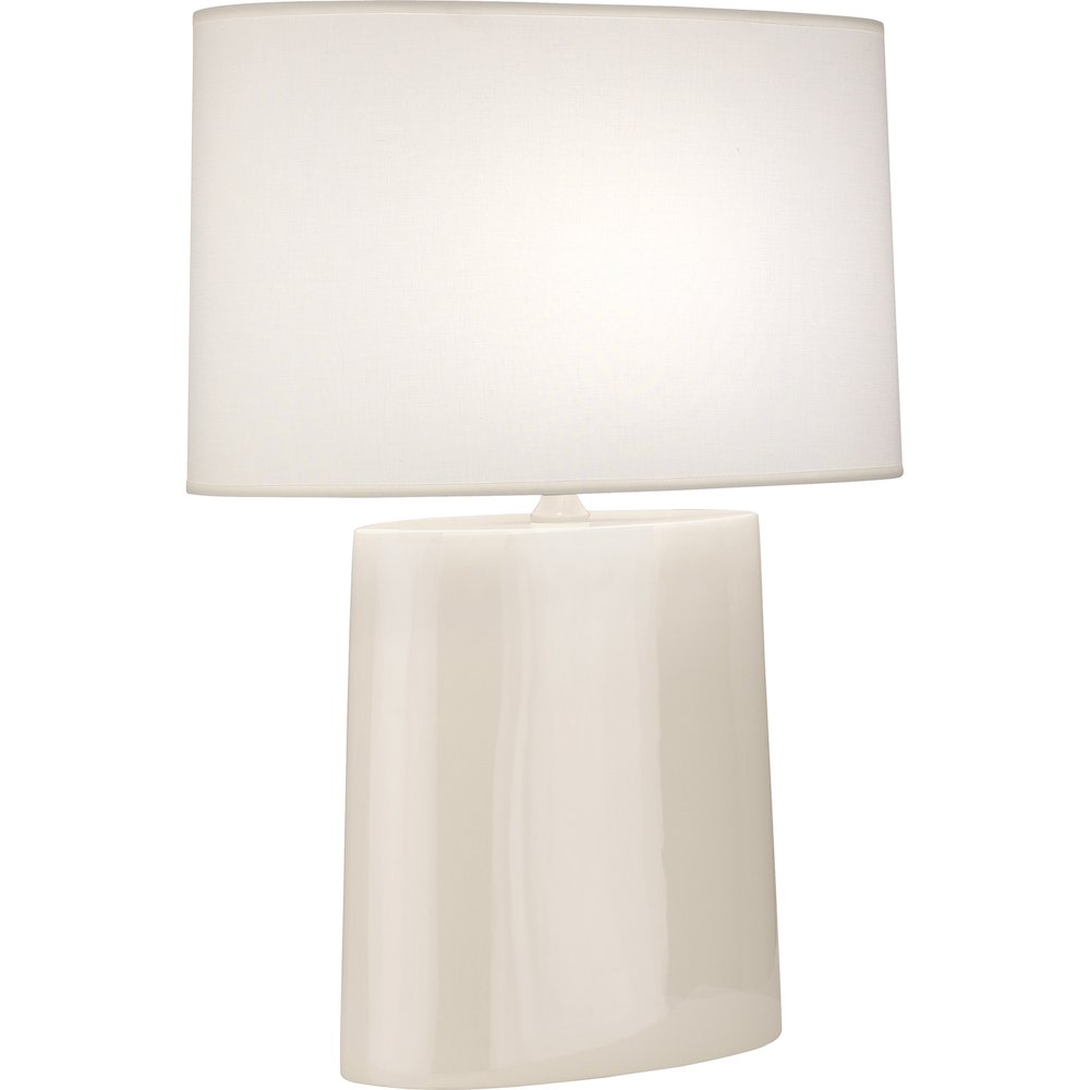 Bone Victor Table Lamp in Bone Glazed Ceramic Color. Picture 1