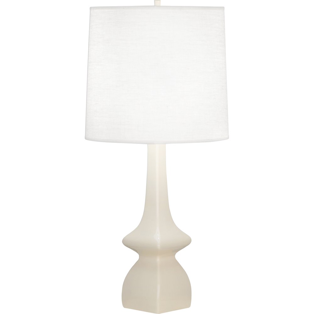 Bone Jasmine Table Lamp in Bone Glazed Ceramic Color. Picture 1