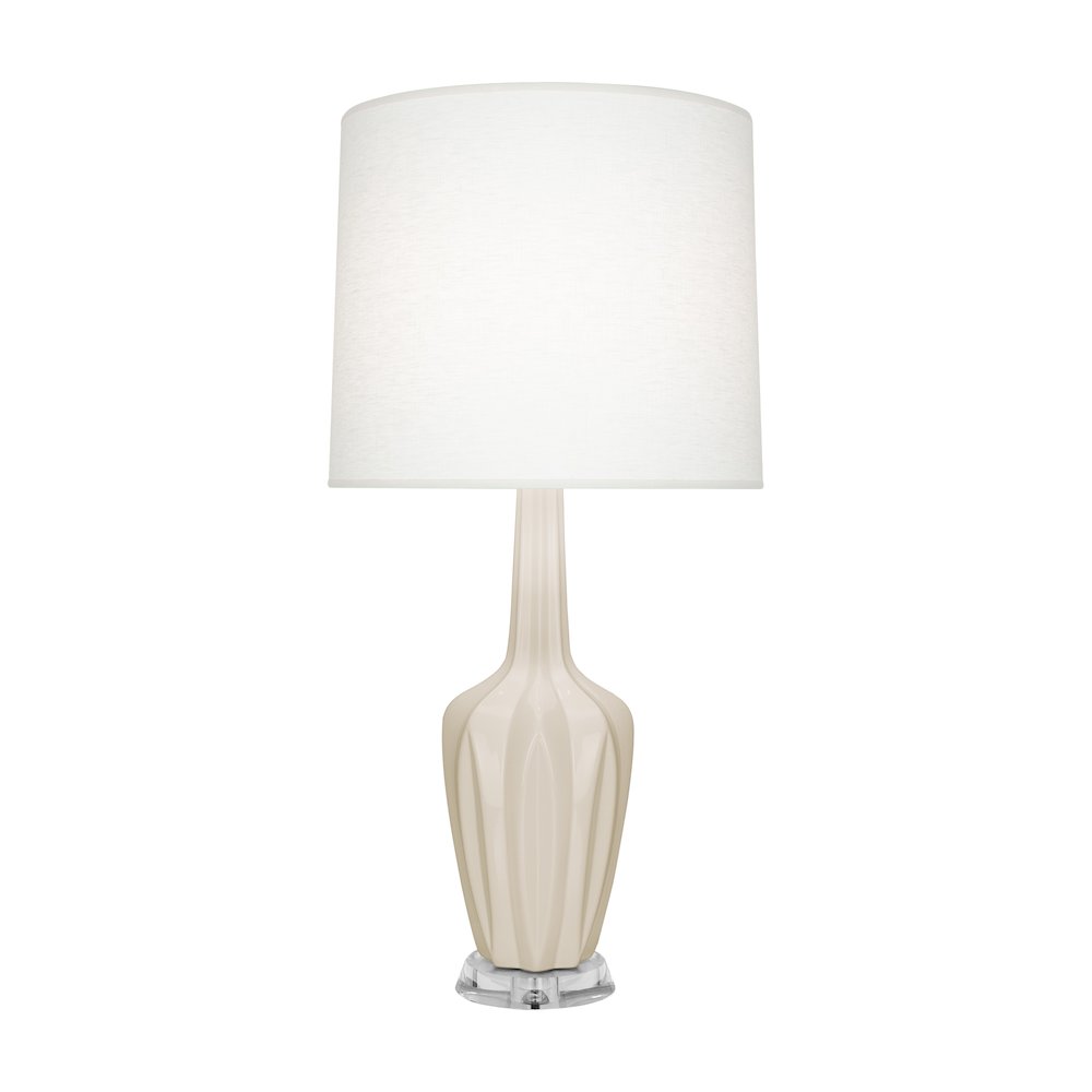 Bone Emma Accent Lamp in Bone Glazed Ceramic Color. Picture 1