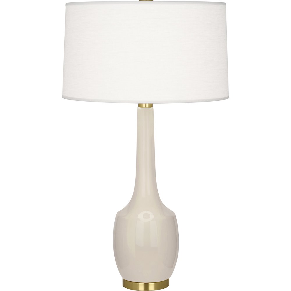 Bone Delilah Table Lamp in Bone Glazed Ceramic Color. Picture 1