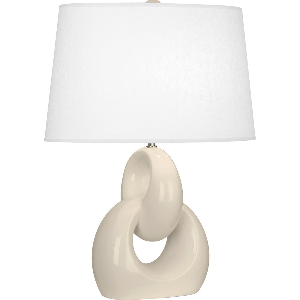 Bone Fusion Table Lamp in Bone Glazed Ceramic Color. Picture 1