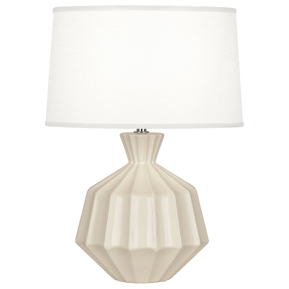 Bone Orion Accent Lamp in Bone Glazed Ceramic Color. Picture 1