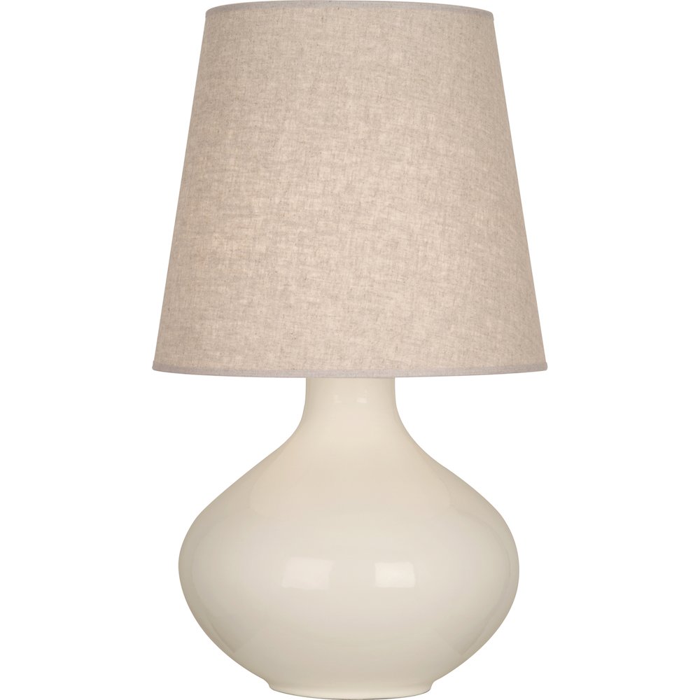 Bone June Table Lamp in Bone Glazed Ceramic Color. Picture 1