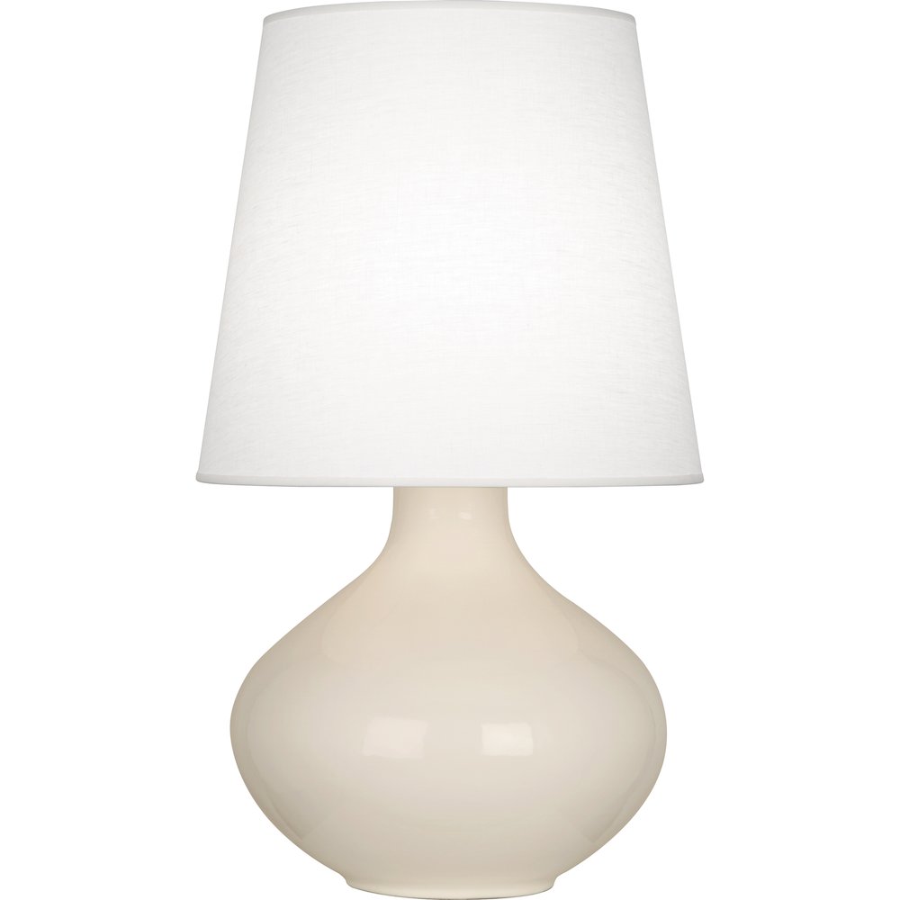 Bone June Table Lamp in Bone Glazed Ceramic Color. Picture 1