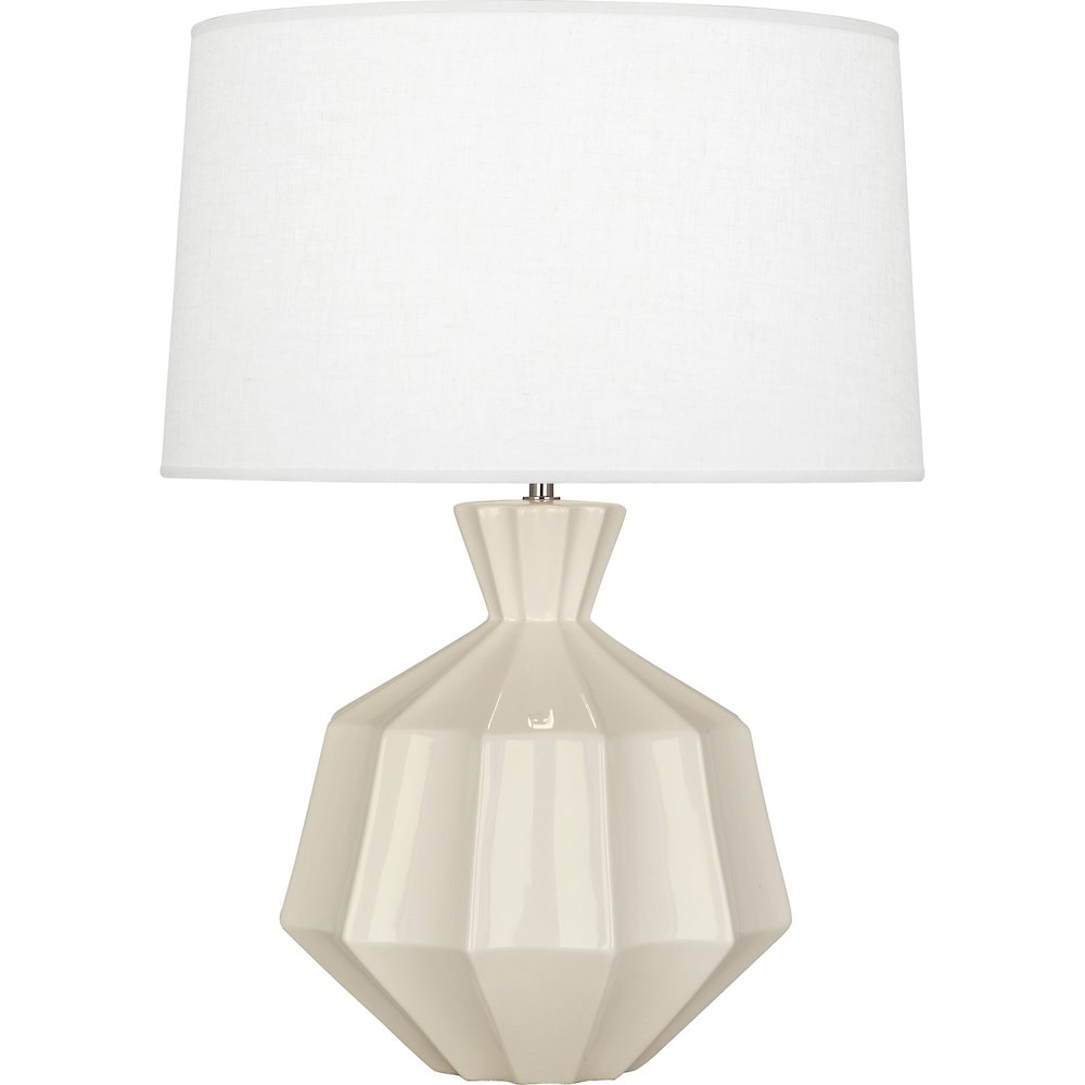 Bone Orion Table Lamp in Bone Glazed Ceramic Color. Picture 1