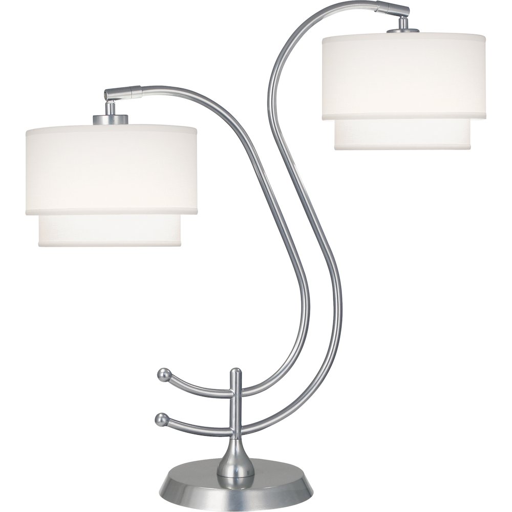 Charlee Table Lamp in Chrome Powder Coat Color. Picture 1
