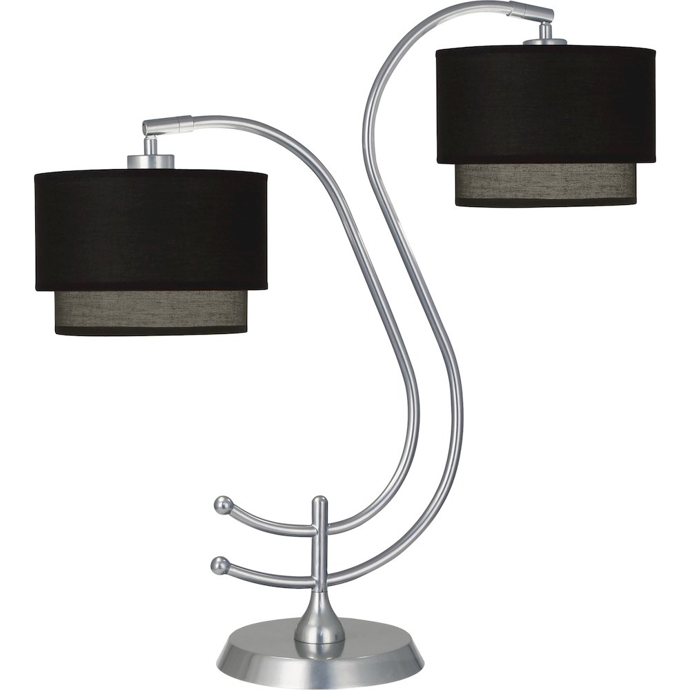 Charlee Table Lamp in Gunmetal Powder Coat Color. Picture 1