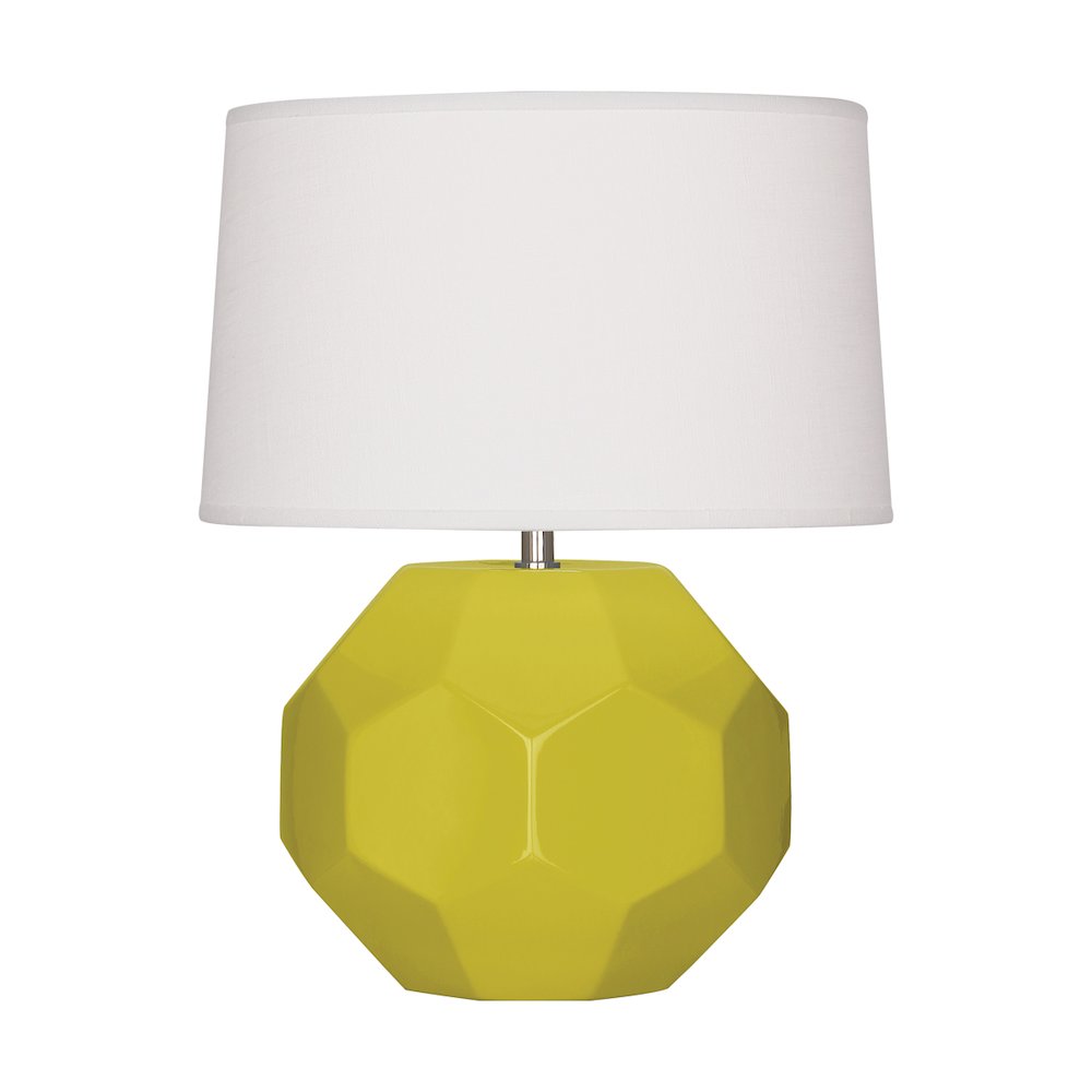Citron Franklin Accent Lamp in Citron Glazed Ceramic Color. Picture 1