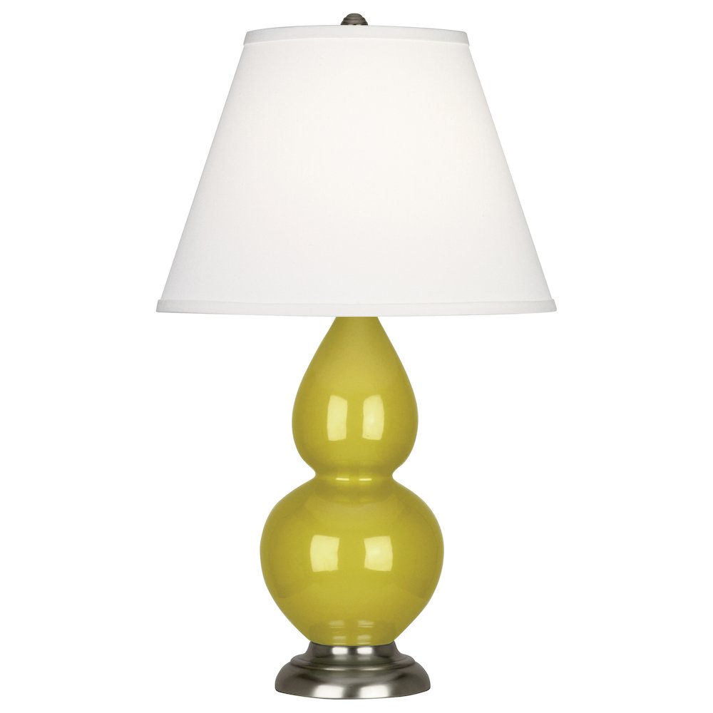 Citron Small Double Gourd Accent Lamp in Citron Glazed Ceramic Color. Picture 1