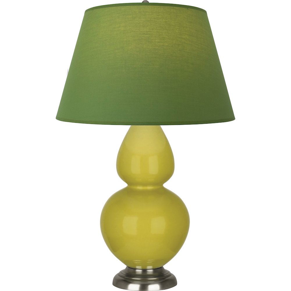 Citron Double Gourd Table Lamp in Citron Glazed Ceramic Color. Picture 1