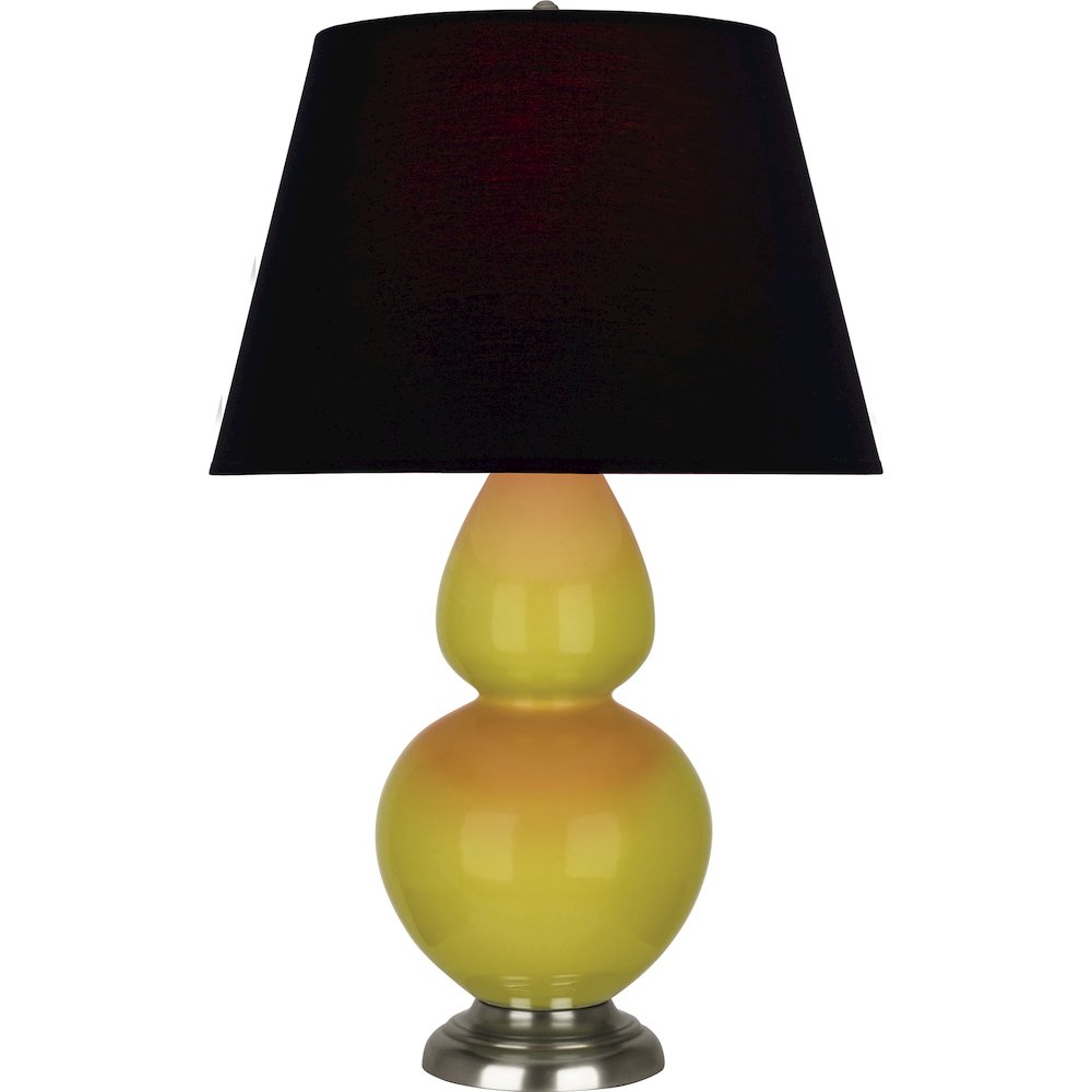 Citron Double Gourd Table Lamp in Citron Glazed Ceramic Color. Picture 1