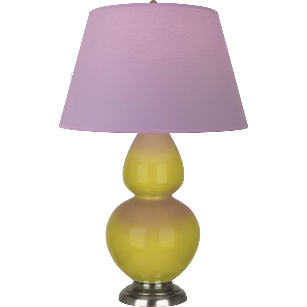 Citron Double Gourd Table Lamp in Citron Glazed Ceramic Color. Picture 1