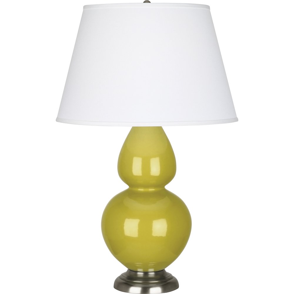Citron Double Gourd Table Lamp in Citron Glazed Ceramic Color. Picture 1